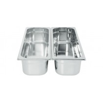 Bac inox cuisine gastronorme GN2/4 plein inox aisi 304