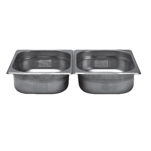 Bac inox cuisine gastronorme GN1/2 perforé en inox aisi 304 Bac inox cuisine gastronorme GN1/2 perforé en inox aisi 304