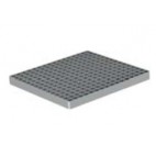 Caniveau Eskis HygieneFirst, sortie verticale centrée, 800 x 370 mm, 13.9 Kg, Ø 110 mm