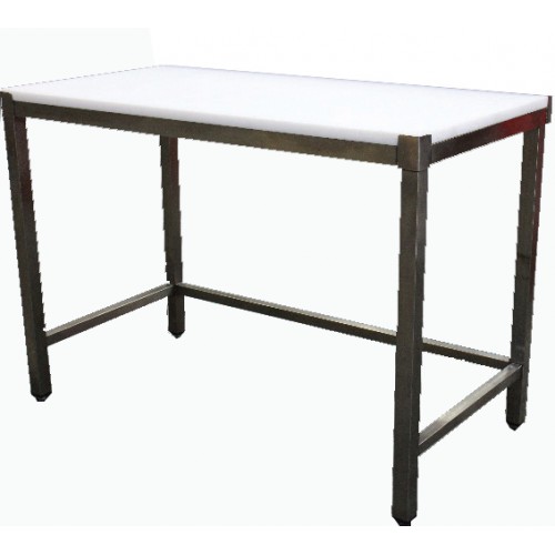 Table de découpe professionnelle, centrale, en inox AISI 304, P 700 mm Table de découpe professionnelle, centrale, en inox AISI 304, P 700 mm