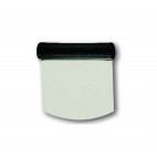 Raclette coupe pâte inox, manche en plastique noir