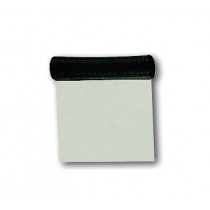 Raclette coupe pâte inox, manche en plastique noir, 110 x 115 mm