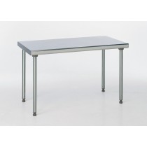 Table inox TS 15N démontable sur piétement centrale pieds ronds largeur 600 mm