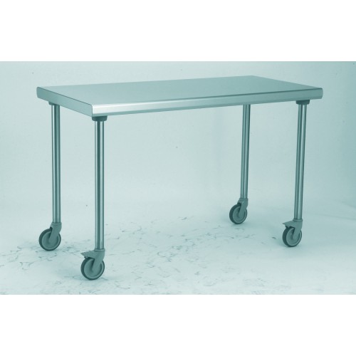 Table inox TS 15N démontable sur roues centrale pieds ronds largeur 600 mm Table inox TS 15N démontable sur roues centrale pieds ronds largeur 600 mm