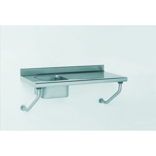 Table du chef suspendue TS 15N sans robinet largeur 700 mm bac à gauche Table du chef suspendue TS 15N sans robinet largeur 700 mm bac à gauche