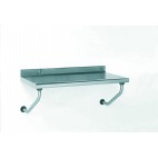 Table inox suspendue sur-mesure à dosseret largeur 700 mm