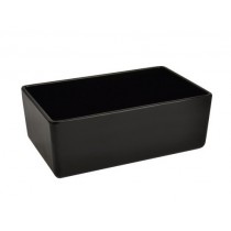 Plat noir en mélamine format gastro évasé sur pieds silicone
