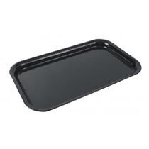 Plat creux noir en san avec angles ronds en mélamine longueur 450 mm
