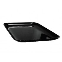 Plateau cuisine avec angles ronds, en mélamine noir, hauteur 15 mm