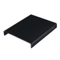 Réhausse noire réctangulaire en mélamine pour plat hauteur 100 mm