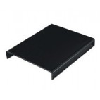 Réhausse noire réctangulaire en mélamine pour plat hauteur 150 mm