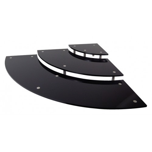 Support pour plat en mélamine gamme pétales 3 marches 1/4 de rond Support pour plat en mélamine gamme pétales 3 marches 1/4 de rond