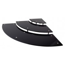 Support pour plat en mélamine gamme pétales 3 marches 1/4 de rond