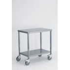 Table roulante soudée avec étagère acier inoxydable L 500 x l 670 x H 750 mm