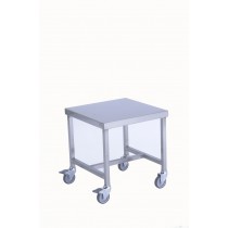 Table roulante soudée acier inoxydable sans étagère L 450 x l 450 x H 480 mm