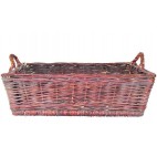 Panier à huîtres osier brut avec 2 poignées