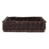 Corbeille de présentation, rectangle osier non ecorcé