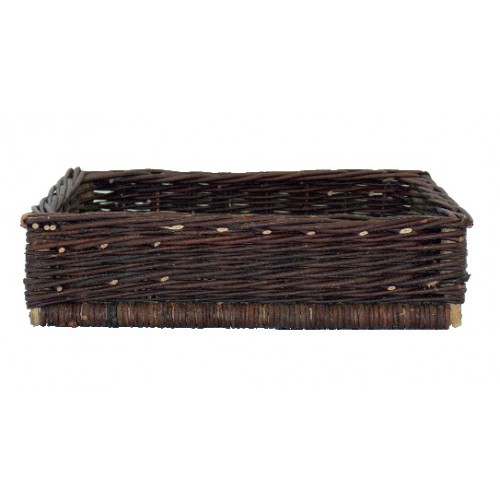 Corbeille de présentation, rectangle osier non ecorcé Corbeille de présentation, rectangle osier non ecorcé