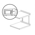Etagère inox pour four à micro-ondes 1 ou 2 niveaux L 600 x l 500 mm