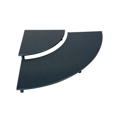 Présentoir quart de rond niveaux, en polyéthylène, pour vitrine profondeur 700 mm, repère G4 Présentoir quart de rond niveaux, en polyéthylène, pour vitrine profondeur 700 mm, repère G4
