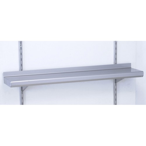 Étagère murale à crémaillère 1 niveau en inox largeur 290 mm Étagère murale à crémaillère 1 niveau en inox largeur 290 mm