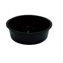 Bac rond mélaminé couleur noire, 4.5 L, ø 307 x H-90 mm, pour panier rond imitation osier