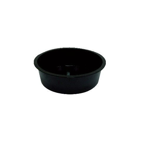 Bac rond mélaminé couleur noire 4.5 L, ø 307 x H-90 mm, pour panier rond imitation osier Bac rond mélaminé couleur noire 4.5 L, ø 307 x H-90 mm, pour panier rond imitation osier