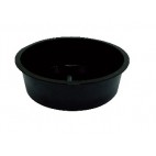 Bac rond mélaminé couleur noire 4.5 L, ø 307 x H-90 mm, pour panier rond imitation osier