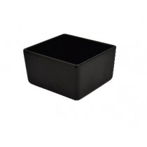 Bac rectangulaire mélaminé couleur noire 1.5L L 162 x P 173 x H 100 mm