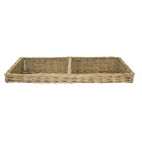 Corbeille rectangulaire osier blanc
