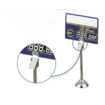 Porte-étiquette inox pince