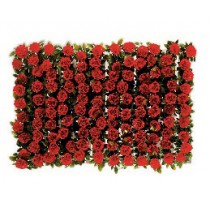Barrette pour vitrine (boite de 12), roses rouges, longueur 250 mm