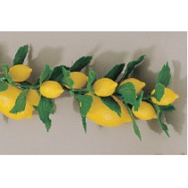 Guirlande pour vitrine, citrons et feuilles, longueur 1800 mm