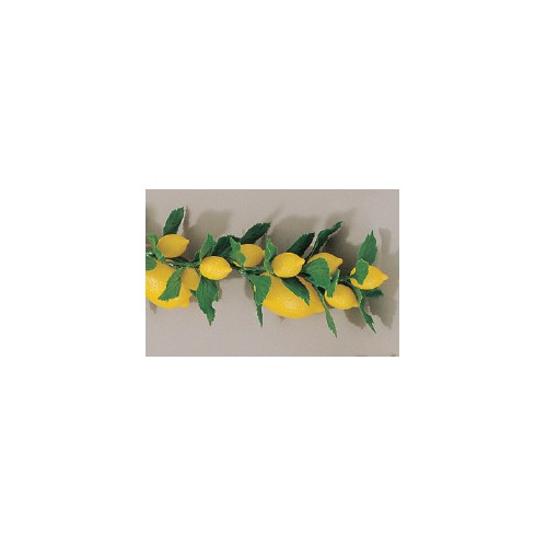 Guirlande pour vitrine citrons et feuilles longueur 1800 mm Guirlande pour vitrine citrons et feuilles longueur 1800 mm