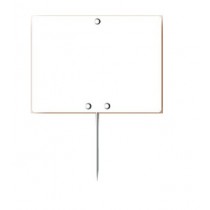 Etiquette vierge, 10 pièces, PVC blanc, L 80 x P 120 mm