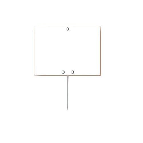 Etiquette vierge 10 pièces PVC blanc L 80 x P 120 mm Etiquette vierge 10 pièces PVC blanc L 80 x P 120 mm