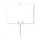 Etiquette vierge 10 pièces PVC blanc L 80 x P 120 mm