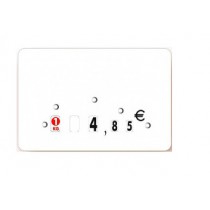 Etiquette vierge, avec roulettes, PVC blanc, 10 pièces, L 80 x P 120 mm