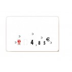 Etiquette vierge, avec roulettes, PVC blanc, 10 pièces, L 80 x P 120 mm