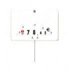 Etiquette vierge, avec roulettes, PVC blanc, 10 pièces, L 80 x P 120 mm