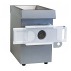 Hachoir a viande professionnel monophase double coupe avec portionneur en inox aisi 304