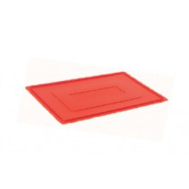 Couvercle rouge pour bacs de manutention, 600 x 400 mm