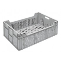 Bac de stockage, HDPE, gris, L 600 x P 400 x H 220 mm