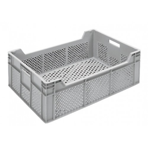 Bac de stockage HDPE gris L 600 x P 400 x H 220 mm Bac de stockage HDPE gris L 600 x P 400 x H 220 mm