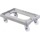 Socle roulant pour manne à pain, ABS gris, L 613 x P 414 x H 172 mm