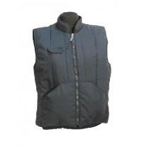 Gilet matelassé sans manches, marine, 65% polyester - 35% coton