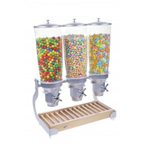 Distributeur d'aliments secs, gamme Exclusive, 5L manette en croix, 2 bols, 2 x 5 L