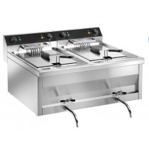 Friteuse électrique à poser, 2 bacs, 2 x 12 L