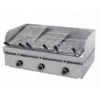 Grill à pierres de lave inclinables, L 900 x P 550 x H 250 mm, 70 Kg