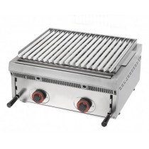 Grill à pierres de lave réglables, L 600 x P 550 x H 250 mm, 50 Kg